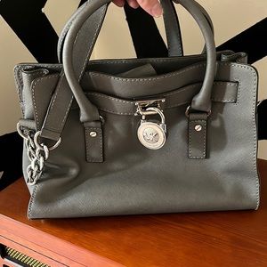 Michael Kors Gunmetal Medium Chain Tote